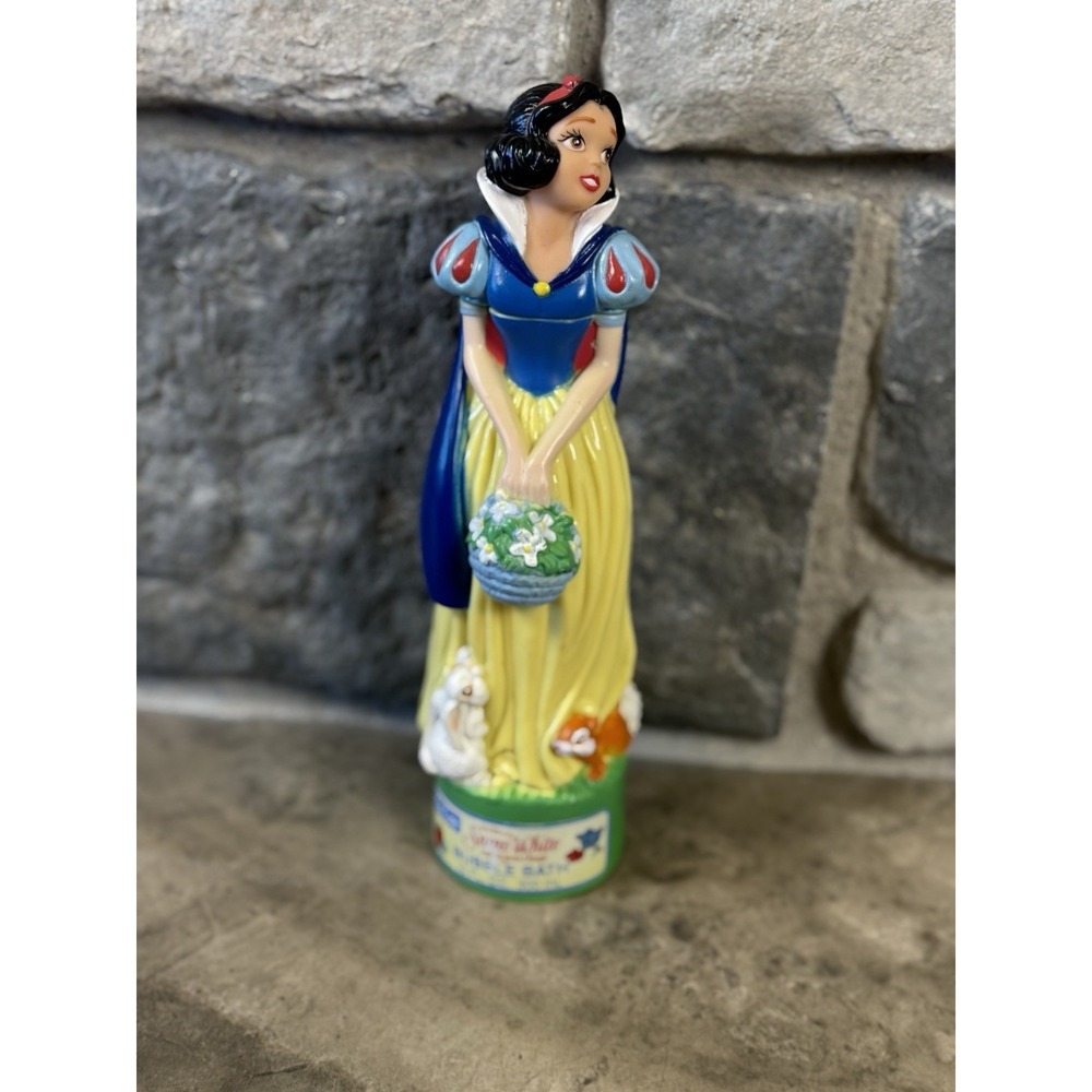 Vintage 1993 Disney Snow White Bubble Bath Bottle 10oz Figurine Kid Care Sealed